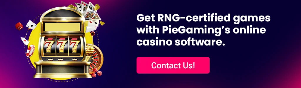 Get PieGaming's casino software with built-in RNG games