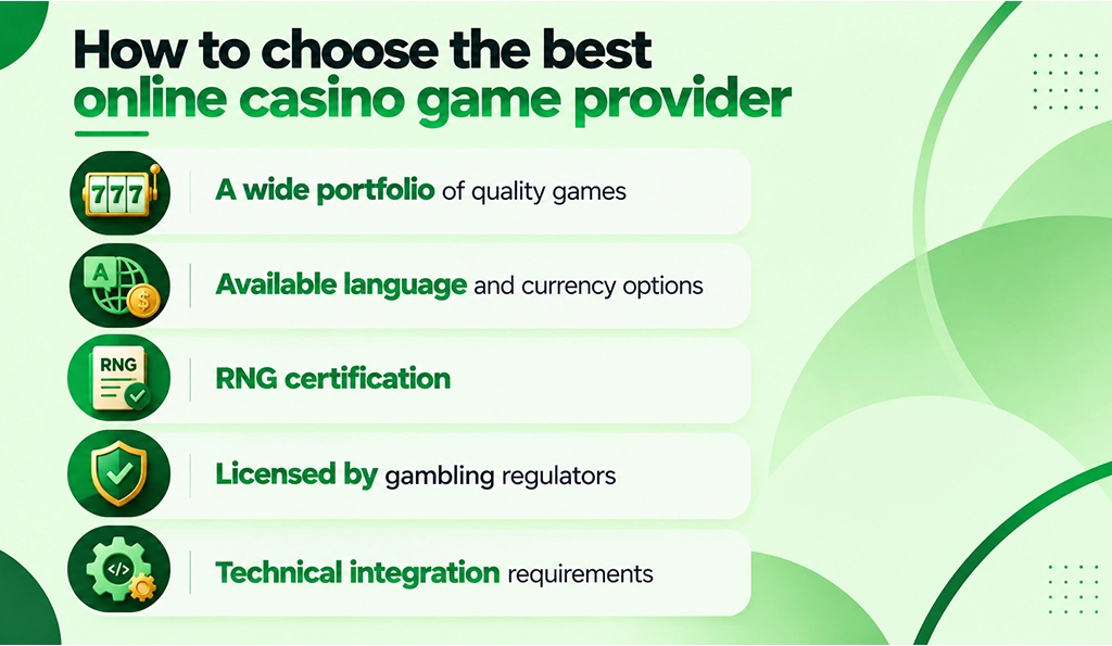 choose the best online casino game provider
