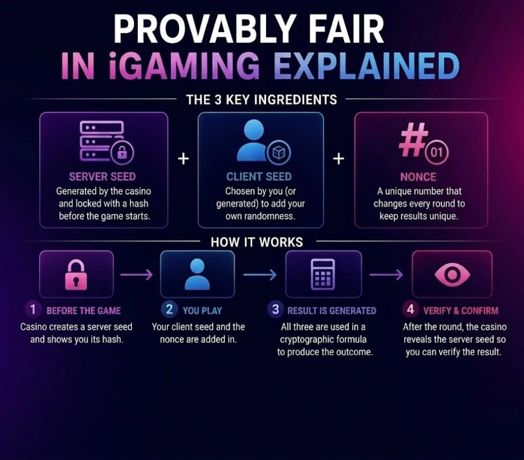 Provably Fair in iGaming Explained Provably Fair in iGaming Explained