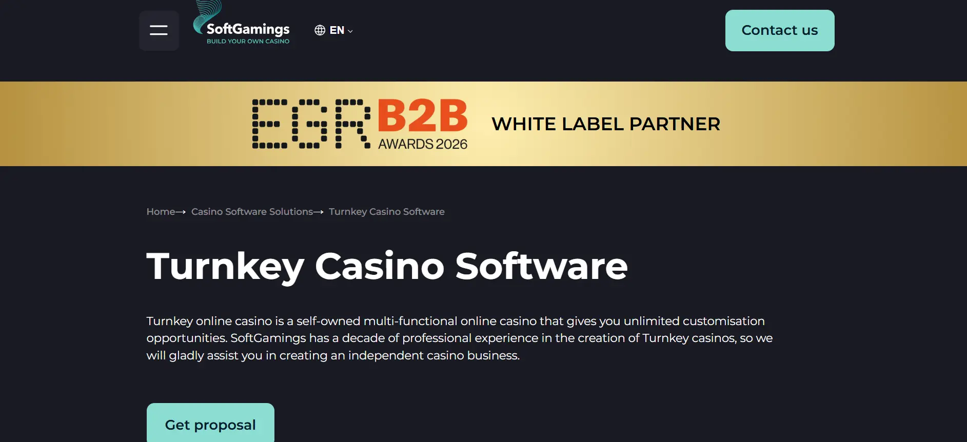 SoftGamings Turnkey casino software provider
