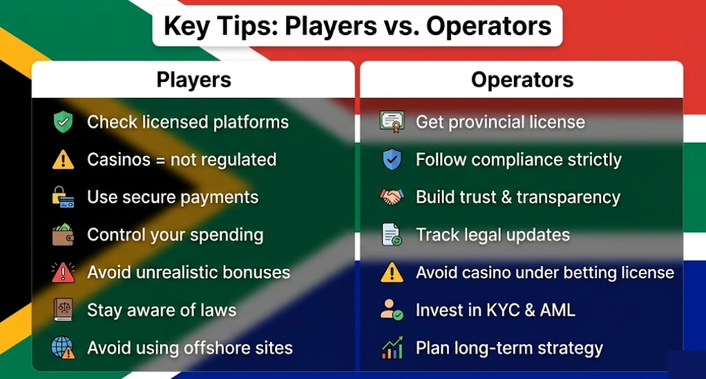 key points players and operators SA key points players and operators SA