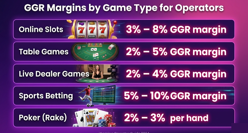 GGR margins by game type