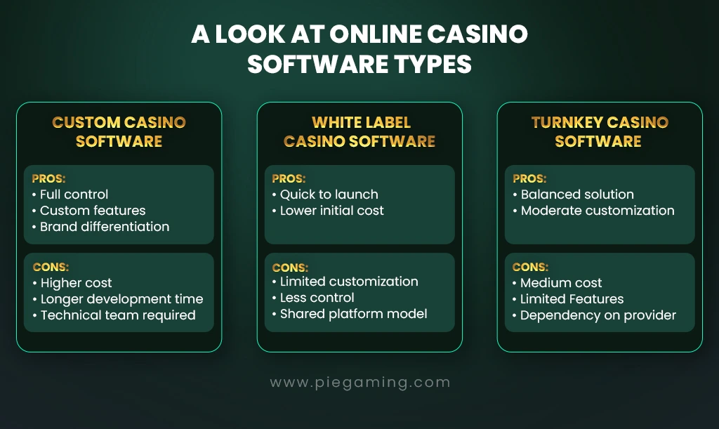 Types of Online Casino Software