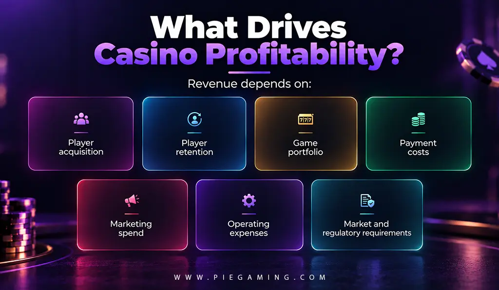 Revenue factors of casino platform