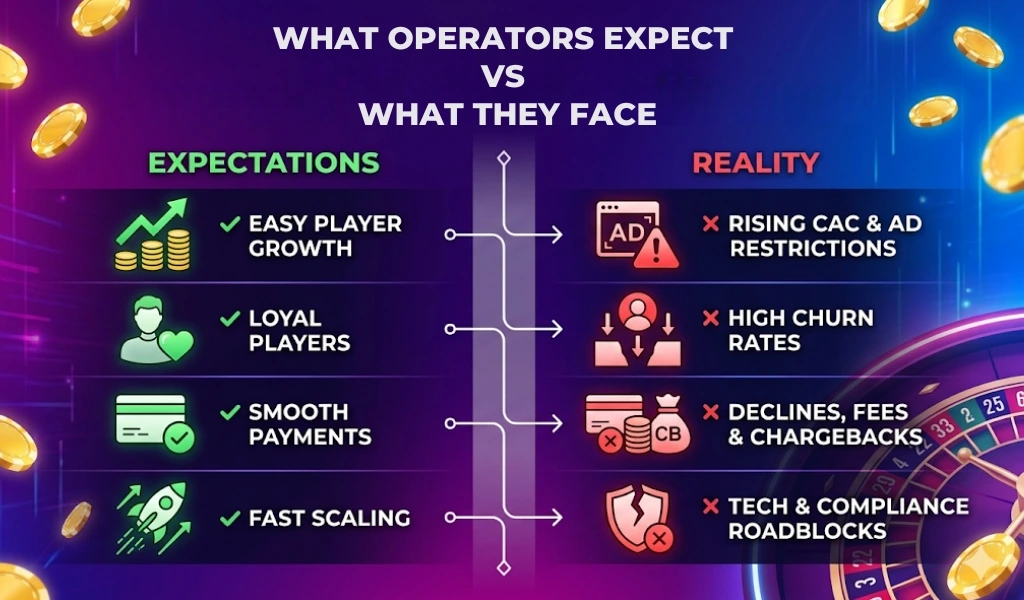 What operators face in online casino business