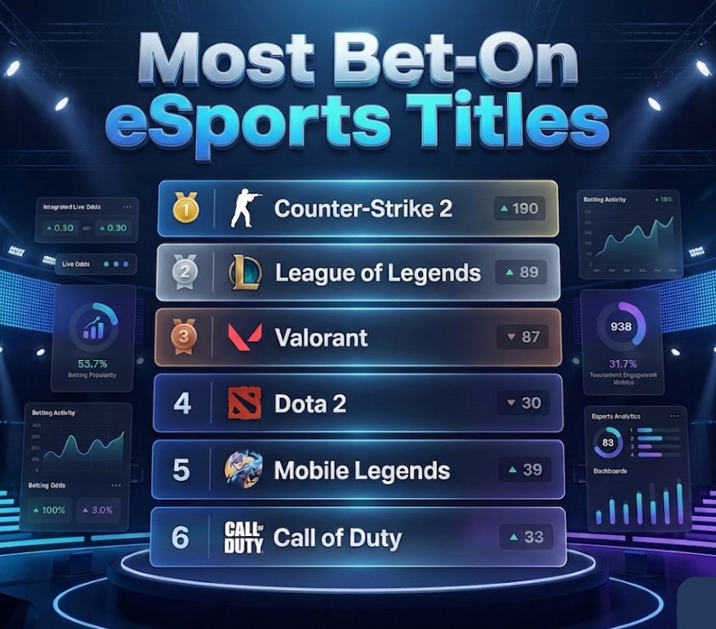Most played Esports betting Most played Esports betting