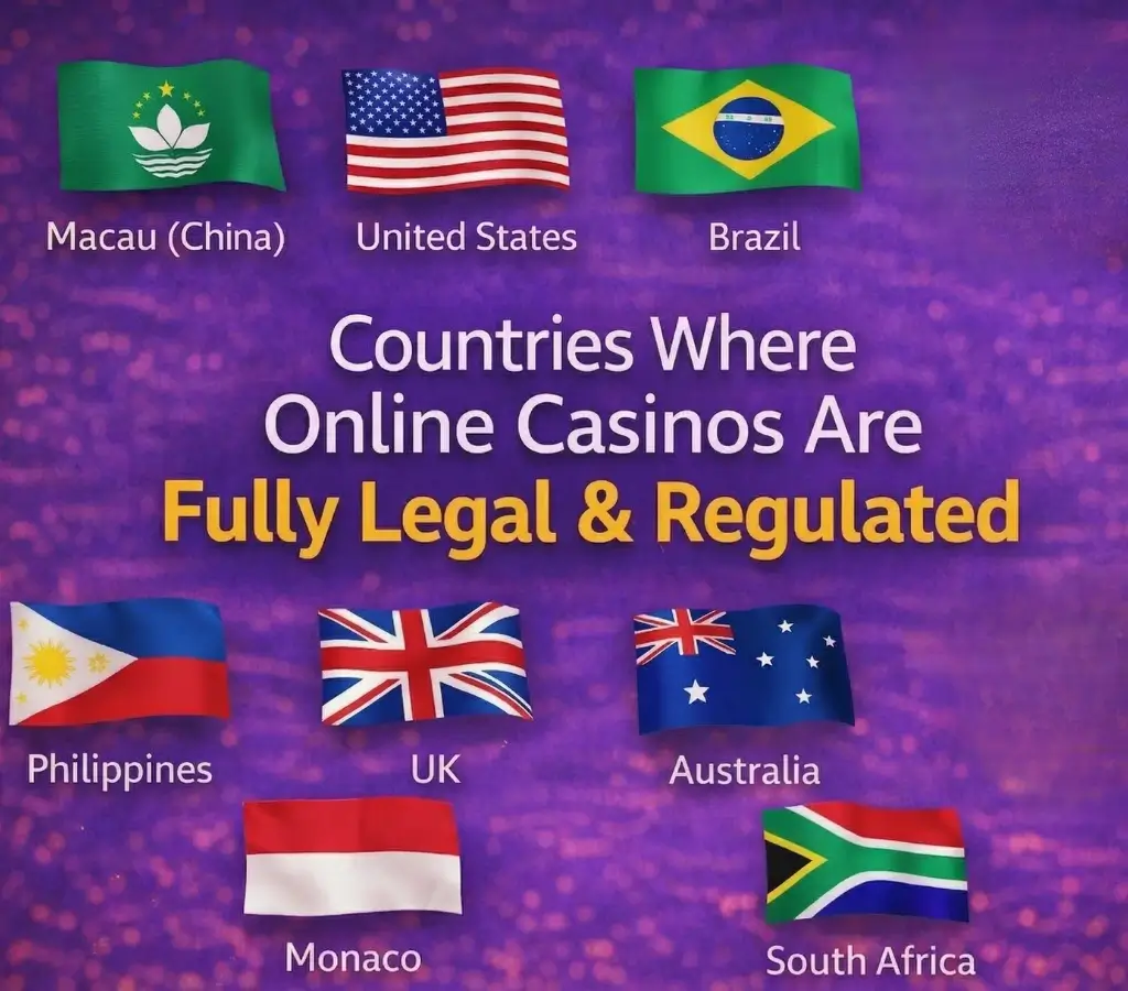 Países donde los casinos en línea son totalmente legales y están regulados.