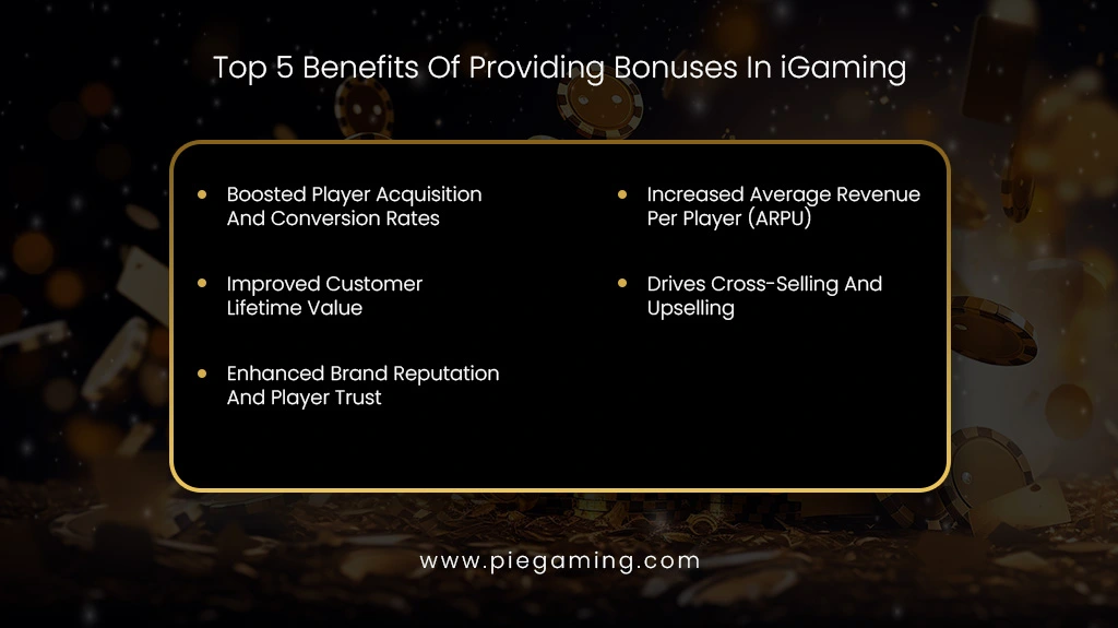 Top 5 Benefits of Providing Bonuses in iGaming Top 5 Benefits of Providing Bonuses in iGaming